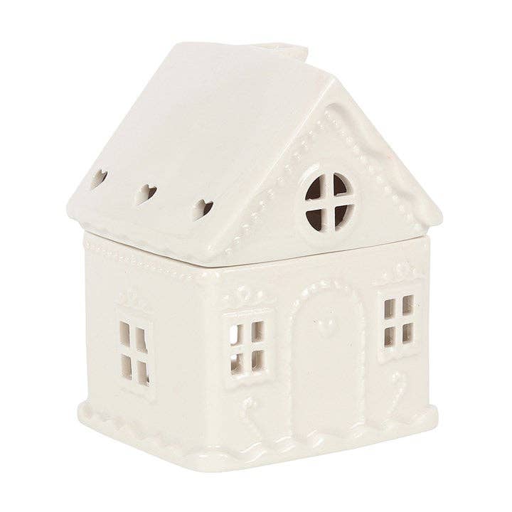 White Gingerbread House - Tealight Wax Melt Warmer