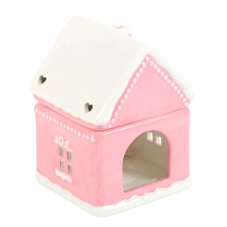 Pink Gingerbread House - Tealight Wax Melt Warmer