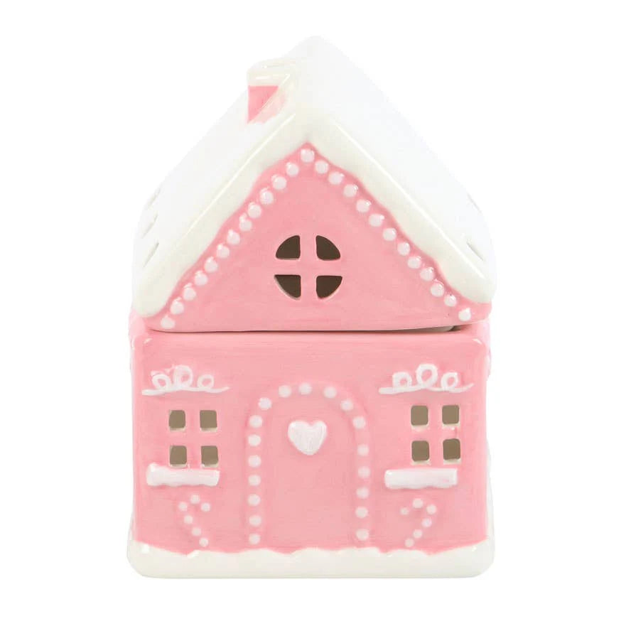 Pink Gingerbread House - Tealight Wax Melt Warmer