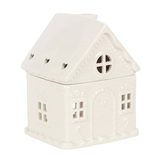 White Gingerbread House - Tealight Wax Melt Warmer