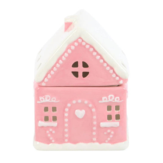 Pink Gingerbread House - Tealight Wax Melt Warmer